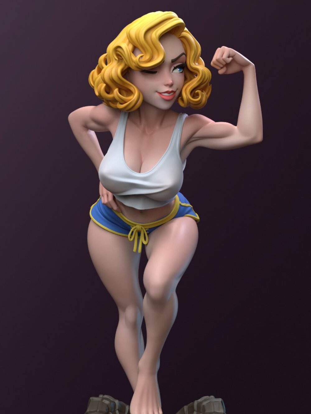 Vault Girl from Fallout, workout outfit Resin Statue Part Kit